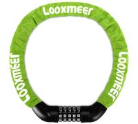 Looxmeer Lucchetto Bici Catena, Bicicletta Antifurto a Combinazione a 5 Cifre, Cilindro di Bloccaggio in Lega di Zinco, Rinforzato Resistente al Taglio per Biciclette, Motocicli, Cancelli, Verde Scuro