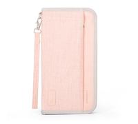 Looxmeer Porta Passaporto Porta Documenti da Viaggio Protezione da RFID Impermeabile Resistente Portafoglio per Passaporti, Carte di credito, Carte D'Imbarco, Contanti, Monete, Nero, Rosa