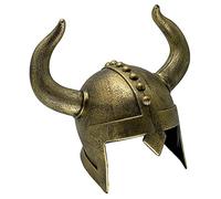 LOOYAR Casco vichingo medievale medievale per adulti, elmo vichingo con corna, berserker, soldato, guerriero, cappello per giochi di battaglia, Halloween, cosplay, bronzo, Bronzo, Medium