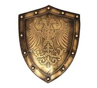 LOOYAR Scudo medievale con aquila a doppia testa per porta spade, decorazione da parete, casa, ufficio, bar