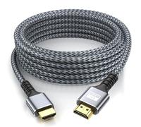 looyotul 4k Cavo Hdmi 15m Ultra Alta Velocità Cavo 2.0 HDMI 4K@60HZ 3D ARC Placcato Oro Connettore Ethernet Audio Video Ritorno HDMI per UHD TV Monitor Laptop PS4/PS5 ect.(Argento)