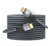looyotul 4k Cavo Hdmi 20m Ultra Alta Velocità Cavo 2.0 HDMI 4K@60HZ 3D ARC Placcato Oro Connettore Ethernet Audio Video Ritorno HDMI Cavo per UHD TV Monitor Laptop PS4/PS5 ect.(Argento)