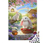 Lop-eared Rabbit Puzzle 1000 Pezzi Premium, Mappa Concettuale Tattile, Esperienza Unificante, Regalo Iconico 1000pcs (75x50cm)