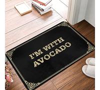 LOP Runner Western - Tappetino per porta del bagno, resistente all'acqua, con scritta "I'm with avocado", antiscivolo, per cucina, durevole, antiscivolo, per scarpiera (65 x 90 cm)