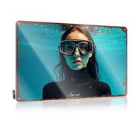 LOP Segnali da bar per la decorazione di casa e bar avventura subacquea: esplorare le profondità con stile cartello in latta segni di whisky per casa bar decorazione per uomo grotta (20 x 30 cm)