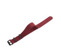 LOPAKACTAG Cinturini elastici in nylon for orologi da immersione retrò blu scuro nero rosso for Seiko Universal uomo con fibbia argentata(Wine Red-Black,18mm)