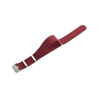 LOPAKACTAG Cinturini elastici in nylon for orologi da immersione retrò blu scuro nero rosso for Seiko Universal uomo con fibbia argentata(Wine Red-Steel,22mm)