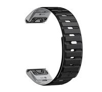 LOPAKACTAG Cinturino magnetico for cinturini Garmin Fenix 5/5Plus 6/6Pro/6X in silicone Forerunner 970/745/935/965 Sostituisci la cinghia(Black and gray,26mm)
