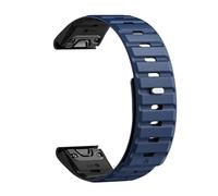 LOPAKACTAG Cinturino magnetico for cinturini Garmin Fenix 5/5Plus 6/6Pro/6X in silicone Forerunner 970/745/935/965 Sostituisci la cinghia(Dark blue black,22mm)