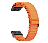 LOPAKACTAG Cinturino QuickFit da 22 mm e 26 di larghezza for Garmin Fenix8 47/51, 7, 7X Pro 6, 6X, 5, 5X Plus, Instinctive 2, braccialetto ricambio(Orange,26mm-Descent Mk1)