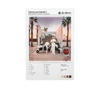 LOPEEY Bonez MC & Raf Camora Palmen Aus Plastik 3 poster su tela, decorazione artistica da parete per soggiorno e camera da letto, 50 x 75 cm