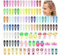 LOPHE 110 Pezzi Mollette per Capelli Bambina, Fermagli per Capelli da 5 cm per Ragazze Donna Bambini, Accessori per Capelli con Fermaglio a Scatto in Metallo Colorato (Animale)