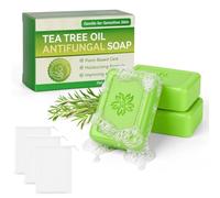 LOPHE 3 Pezzi Sapone al Tea Tree Oil Naturale, Pulizia Profonda-Verde(A)