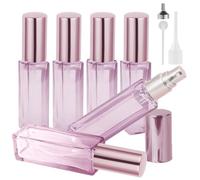 LOPHE Bottiglie Spray Vetro, 6 PCS Atomizzatore Profumo, Portatile Profumo da Viaggio Ricaricabile, per Olii Essenziali, Profumo, Pulizia, Cosmetici, Viaggio, 10 ml-Rosa
