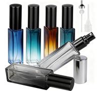 LOPHE Bottiglie Spray Vetro, 6 PCS Atomizzatore Profumo, Portatile Profumo da Viaggio Ricaricabile, per Olii Essenziali, Profumo, Pulizia, Cosmetici, Viaggio, 10 ml-Sfumatura