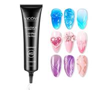 LOPHE Colla per Gel Unghie, 2 x 15ml Gel per Colla con Strass, Super Forte Colla Gel UV, per Nail Art Strass Unghie Charms Nail Gems per Fai Da Te