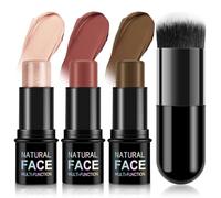 LOPHE Crema Multi-Stick per Contorno, 3 Pezzi Trucco per Guancia, Illuminante Viso e Bronzer Contour, Luminoso per Il Trucco Del Viso(Set B)