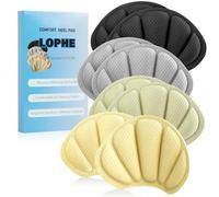 LOPHE Cuscini per Tallone Pad Heel, 4 Paia Cuscinetti per il Tallone, Soletta Autoadesiva per la Cura dei Piedi per Scarpe, Impediscono ai Talloni di Sfregare e Scivolare