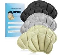 LOPHE Cuscini per Tallone Pad Heel, 6 Paia Cuscinetti per il Tallone, Soletta Autoadesiva per la Cura dei Piedi per Scarpe, Impediscono ai Talloni di Sfregare e Scivolare