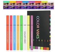 LOPHE Eyeliner Liquido 8 Colori Neon - Opaco Colorato a Lunga Durata e Cruelty Free, Set Trucco Neon Colori Fluo per Halloween e Natale