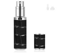 LOPHE Flacone Spray Profumo da Viaggio, 5 ML Dispenser di Profumo, Nebulizzatore per Profumo Ricaricabile in Pelle PU con motivo coccodrillo, per Viaggi, Donne e Uomini (Nero)