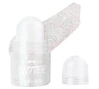 LOPHE Gel Glitter Corpo, Roll-on Body Glitter per Unghie, Occhi, Labbra, Capelli, Festival(Bianco Blu)