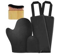 LOPHE Guanti Autoabbronzante Applicatori Kabuki Brush, Lozione Posteriore | Riutilizzabili e Lavabili in Lavatrice, Doppia Faccia, Applicano Lozione sulla Schiena, Finitura Uniforme e Naturale, Comodi