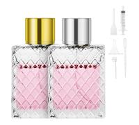 LOPHE Nebulizzatore Profumo, 2 Pz 100 ml Atomizzatore Profumo Bottiglia di Profumo Vuota, Vetro Nebulizzatore Profumo Contenitore Profumo per Viaggiare, Festa, Vita Quotidiana