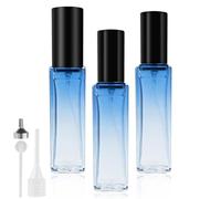 LOPHE Nebulizzatore Profumo, 3 Pz 10 ml Atomizzatore Profumo Bottiglia di Profumo Vuota, Vetro Nebulizzatore Profumo Contenitore Profumo per Viaggiare, Festa, Vita Quotidiana(blu)