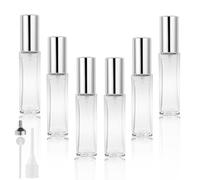 LOPHE Nebulizzatore Profumo, 6 Pz 10 ml Atomizzatore Profumo Bottiglia di Profumo Vuota, Vetro Nebulizzatore Profumo Contenitore Profumo per Viaggiare, Festa, Vita Quotidiana(trasparente)