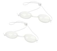 LOPHE Occhiali Di Protezione, 2 Pezzi Occhiali Infrarossi, Occhiali di Sicurezza, per Lampada a Luce Rossa, Lampada Abbronzante, Beauty Clinic, Bianco