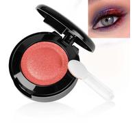 LOPHE Ombretto Occhi, Ombretto Glitterato Rosso, Eyeshadow Polvere a Lunga Durata con Specchio e Pennello, Intenso e Superpigmentato per Color Lovers#14