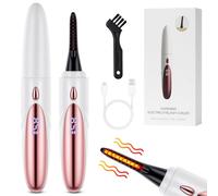 LOPHE Piegaciglia Elettrico, 50°C/65°C/80°C Opzionale, Riscaldamento Rapido Lunga Durata, USB Ricaricabile, per Neofiti e Make-up Artist(I)