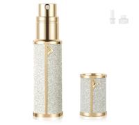 LOPHE Porta Profumo da Viaggio, 5 ML Flacone Spray Profumo da Viaggio, Atomizzatore Profumo Anti-Perdite, Bottiglia Profumo Ricaricabile Inferiore per Viaggi, Donne e Uomini(Argento Brillante)