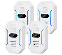 LOPHE Repellente Ultrasuoni, 4 Pack Anti Zanzare Elettrico, Antizanzare Ultrasuoni per Zanzare, Topi, Ratti, Scarafaggi, Insetti, Formiche, Cimici, Ragni e Altri Roditori
