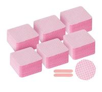 LOPHE Salviette per Unghie, 300 Pezzi Unghie Rimozione Pulizia Pads con 2 Lime per Unghie, Senza Pelucchi Pad Unghie in Cellulosa Quadrate per Unghie Fai da Te e Saloni (Rosa)