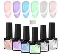 LOPHE Shine Smalto Unghie, 6 Colori Cat Magnetic Eye Gel UV/LED con Magnete, Colori Bellissimi Non Sbava, per il Salone D'arte Delle Unghie a Casa, 7ML