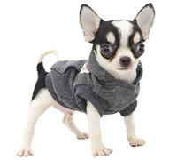 LOPHIPETS Felpe con cappuccio in cotone per cani di piccola taglia, chihuahua, vestiti per cuccioli di piccola taglia, cappotto per il freddo, antracite/XXS