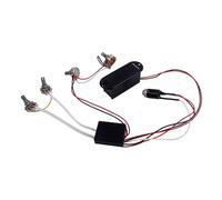 lopituwe 2 Bands Active Bass Guitar EQ Preamp Circuit Cablaggio Pickup Tone Volume Control System Accessorio per strumenti musicali