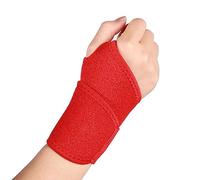 lopituwe Cinturino regolabile Palestra Allenamento Mano Polso Spago Supporto Fratture Protezione Compressione Tutore Fitness Pallacanestro, Rosso