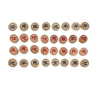 lopituwe Classico gioco da tavolo in legno con pezzi degli scacchi cinesi, coinvolgente esperienza in legno, giocattolo educativo per tutte le età, ogni pezzo ha un diametro di 2 cm, giochi da tavolo