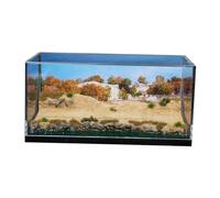 lopituwe Contenitore per modelli di auto pressofuse con copertura in acrilico che offre un diorama Per unico sul fiume per l'esposizione. Vetrina per modelli di auto in Per scala 1/64.