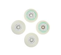 lopituwe Entra con ruote per pattini a rotelle in linea luminose lampeggianti in PU Set di 4 ruote per pattini a rotelle linea antiscivolo e molto resistenti, luci LED da 4 pezzi, Verde, 80 mm