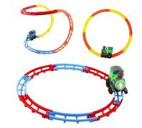 lopituwe Il set da gioco con pista per treni elettrici presenta un coinvolgente gioco di corse per bambini con treni che inseguono, movimenti imprevedibili che aggiungono divertimento al set da