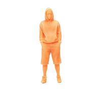 lopituwe Modelli di statuette di persone con dettagli elevati, modelli statuette strada non verniciati che aggiungono un tocco realistico al diorama. Le in miniatura in Per scala 1/64 sono, Stile C