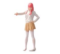 lopituwe Modello di diorama in miniatura di ragazza dai capelli rosa in Per scala 1/64, dettagli straordinari, progetti arricchimento della scena fai da te, layout treni resina, edificio