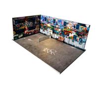 lopituwe Modello di parcheggio in Per scala 1/64 migliorato con illuminazione di simulazione che offre una splendida cornice per esporre modelli auto Parcheggio per auto in miniatura Layout diorama