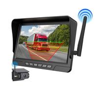 lopituwe Registratore di guida per camion wireless con ricarica solare e aspirazione magnetica Monitoraggio wireless al miglior ABS, 7 pollici 1 via