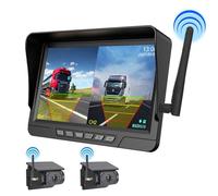 lopituwe Registratore di guida per camion wireless con ricarica solare e aspirazione magnetica Monitoraggio wireless al miglior ABS, 7 pollici a 2 vie