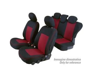 LOPN Set Coprisedili Superior - Nero/Rosso per Fiat Punto 3P (09/99>08/09) Dal 2